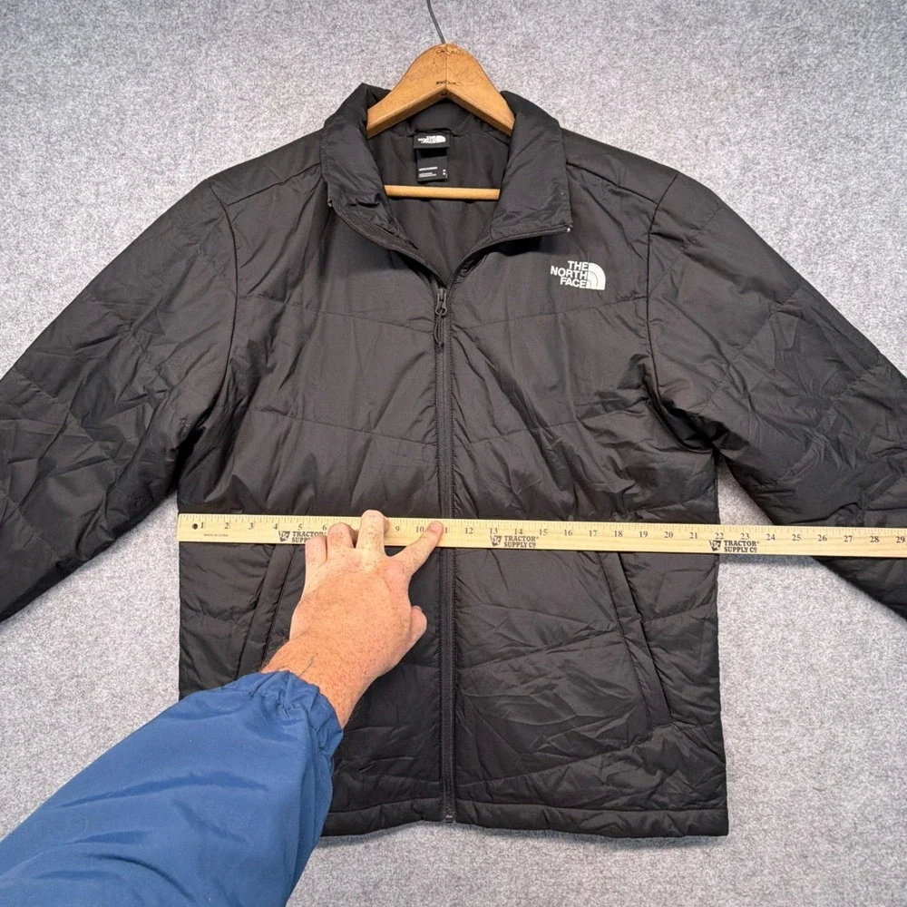 The North Face Jacket Mens Medium Black Puffer Logo Outdoors Full Zip